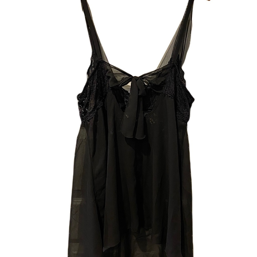 NWOT Black Lacey Lingerie w/ Bow On Back Keyhole - Picture 6 of 12
